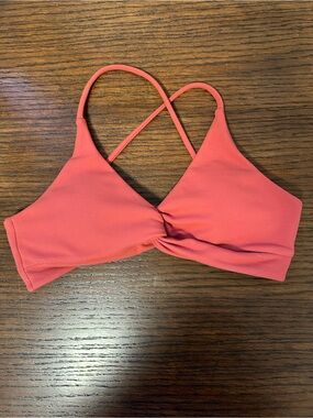 P'tula Raspberry Pink Twist Front Sports Bra